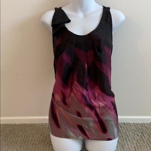 Ombré wash purple-toned sleeveless blouse